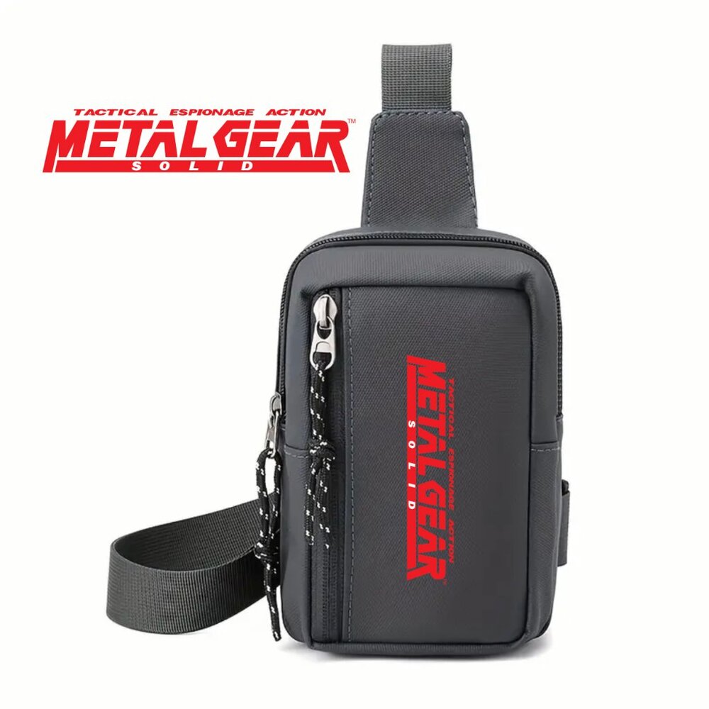 Metal Gear Solid Fan Art Stylish Water-Resistant Crossbody Bag for Gamers